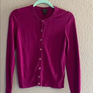 Fushia button cardigan size small